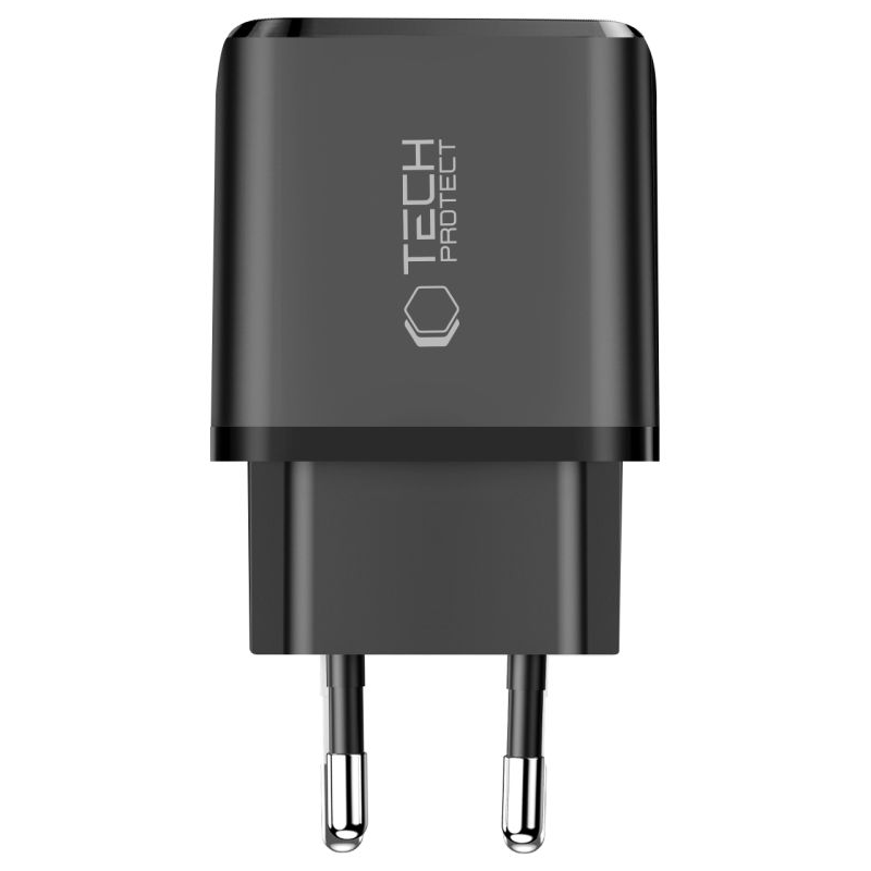 Tech-Protect NCA45W hálózati töltő, 45W, 3A, 1 x USB-A - 1 x USB-C, Fekete