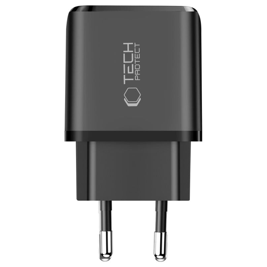 Tech-Protect NCA45W hálózati töltő, 45W, 3A, 1 x USB-A - 1 x USB-C, Fekete