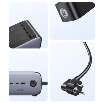Hosszabbító UGREEN CD270, 2 x Schuko, Szürke
