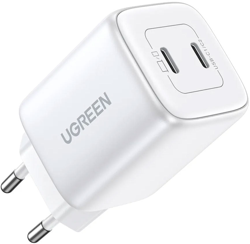 UGREEN CD294 Hálózati Töltő, 45W, 3A, 2 x USB-C, Fehér