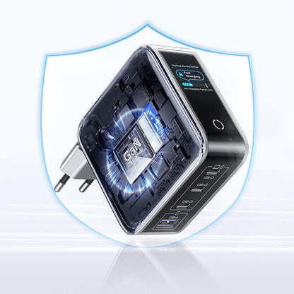 UGREEN Nexode Pro X772 (95942B) kijelzős hálózati töltő, 100 W, 5 A, 1 × USB-A – 3 × USB-C, szürke