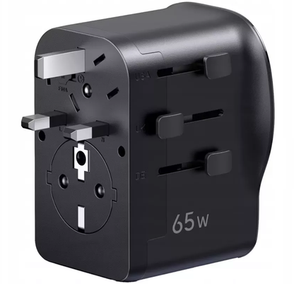 UGREEN Travel S550 hálózati töltő (55001), 65W, 3,25A, 1 x USB-A - 2 x USB-C, Fekete