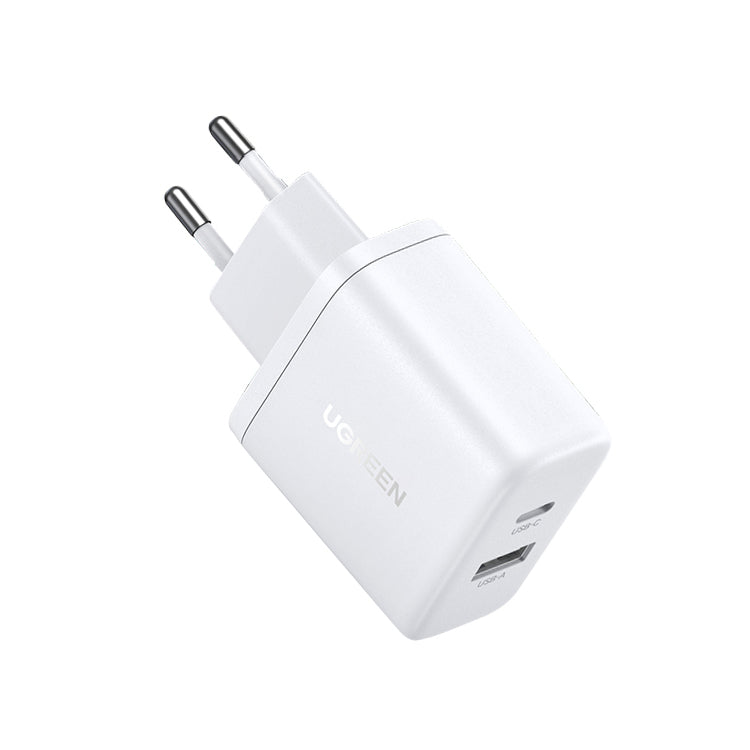 UGREEN X227 hálózati töltő, 20W, 3A, 1 x USB-A - 1 x USB-C, Fehér