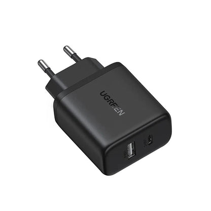UGREEN X227 Hálózati töltő, 20W, 3A, 1 x USB-A - 1 x USB-C, Fekete