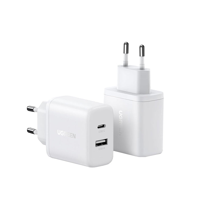 UGREEN X227 hálózati töltő, 20W, 3A, 1 x USB-A - 1 x USB-C, Fehér
