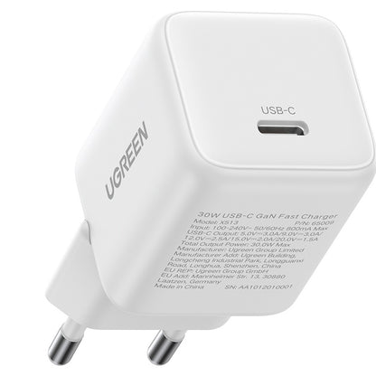 UGREEN X513 Hálózati Töltő, 30W, 3A, 1 x USB-C, Fehér
