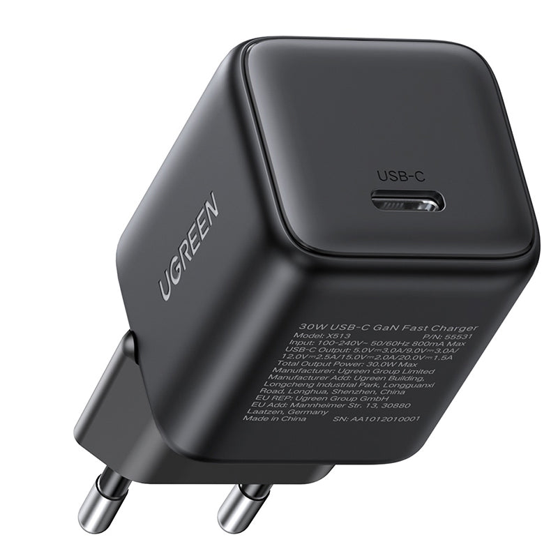UGREEN X513 Hálózati Töltő, 30W, 3A, 1 x USB-C, Fekete