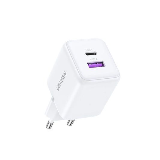 UGREEN X516 Hálózati Töltő, 30W, 3A, 1 x USB-A - 1 x USB-C, Fehér