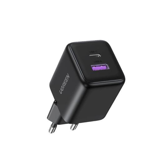 UGREEN X516 Hálózati Töltő, 30W, 3A, 1 x USB-A - 1 x USB-C, Fekete