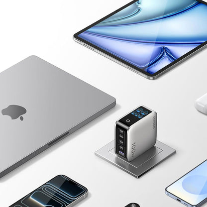UGREEN X773 hálózati töltő (65620B), 100W, 1 x USB-A - 4 x USB-C, Szürke