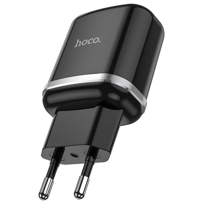 HOCO N3 hálózati töltő, 18W, 3A, 1 x USB-A, Fekete