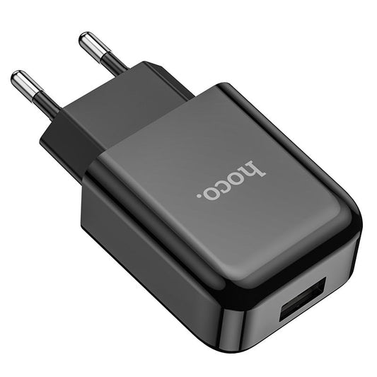 HOCO N2 hálózati töltő, 10W, 2A, 1 x USB-A, fekete