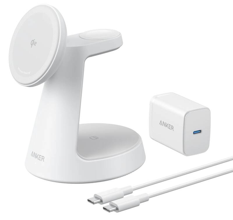 Anker MagGo 3in1 Wireless Network Charger, 15W, 1.67A, White B25M4G21