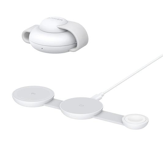 Anker MagGo 3in1 vezeték nélküli hálózati töltő, 15W, 1,67A, Fehér B25M8H21