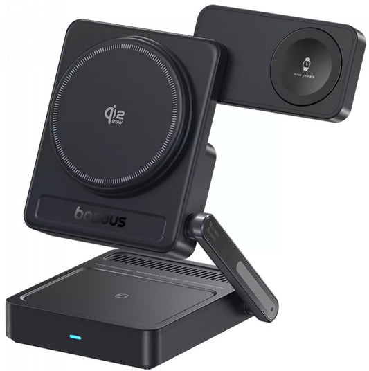 Baseus PicoGo AF21 3in1 vezeték nélküli hálózati töltő, 35W, fekete E0205402