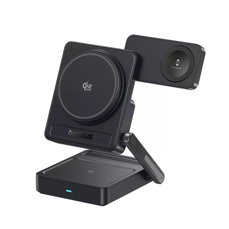 Baseus PicoGo AF21 3in1 vezeték nélküli hálózati töltő, 35W, fekete E0205401