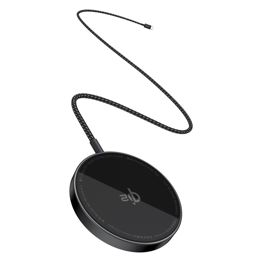 Baseus Simple Mini4 Air vezeték nélküli hálózati töltő, 15W, 1.67A, Fekete P10278200111-00