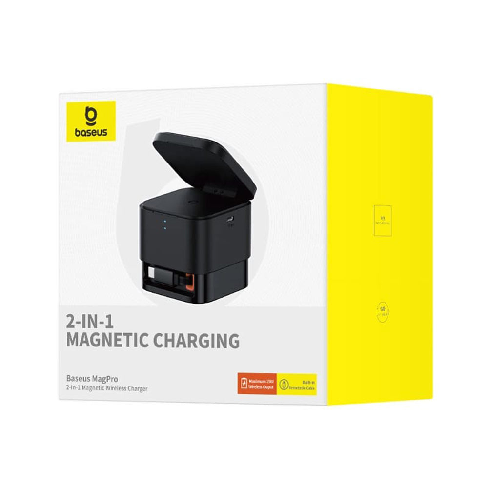 Baseus MagPro vezeték nélküli hálózati töltő, 25W, 1.67A, 1 x USB-C, Fekete P10264100123-00