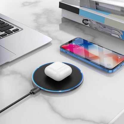 Borofone BQ3 Pro vezeték nélküli hálózati töltő, 15W, 1.67A, Fekete