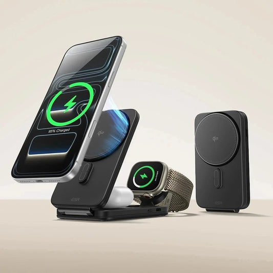 ESR CryoBoost 3in1 vezeték nélküli hálózati töltő, 25W, Fekete