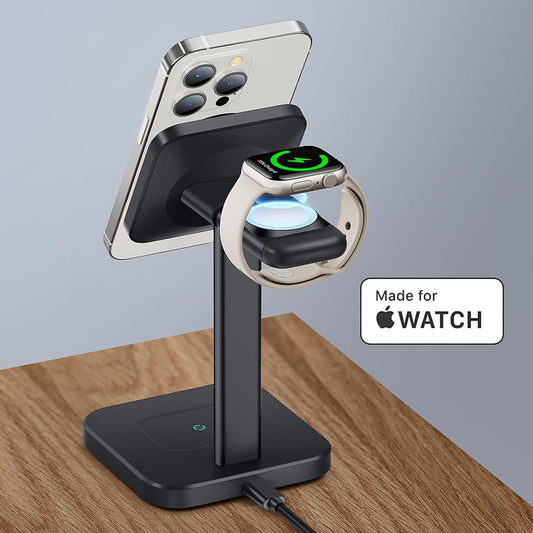 ESR HaloLock 3in1 vezeték nélküli hálózati töltő, 15W, 1.67A, Fekete