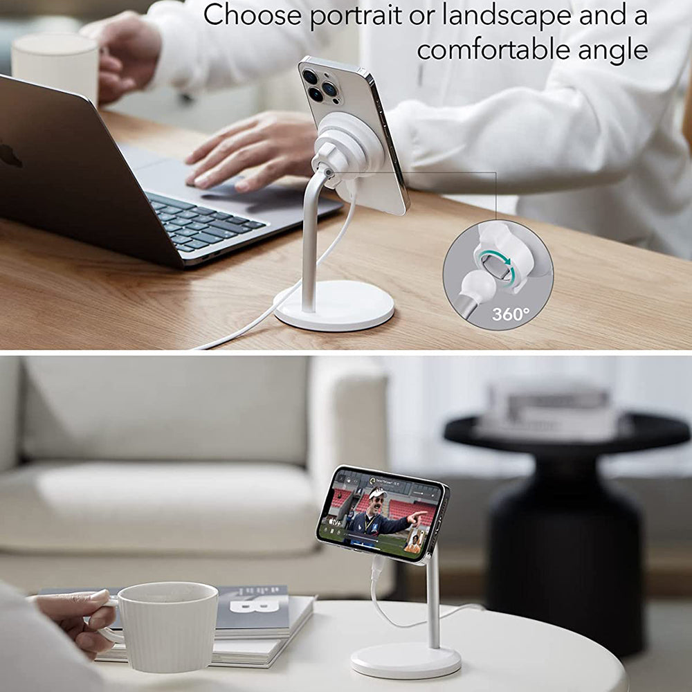 ESR HaloLock Shift vezeték nélküli hálózati töltő, 15W, 1.67A, Fehér