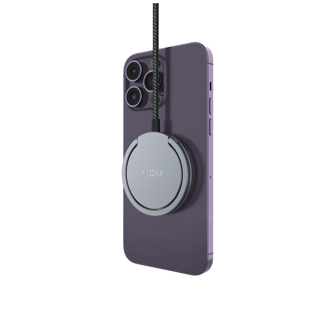 Vezeték nélküli hálózati töltő Fixed Ring, 15W, 1.67A, Szürke