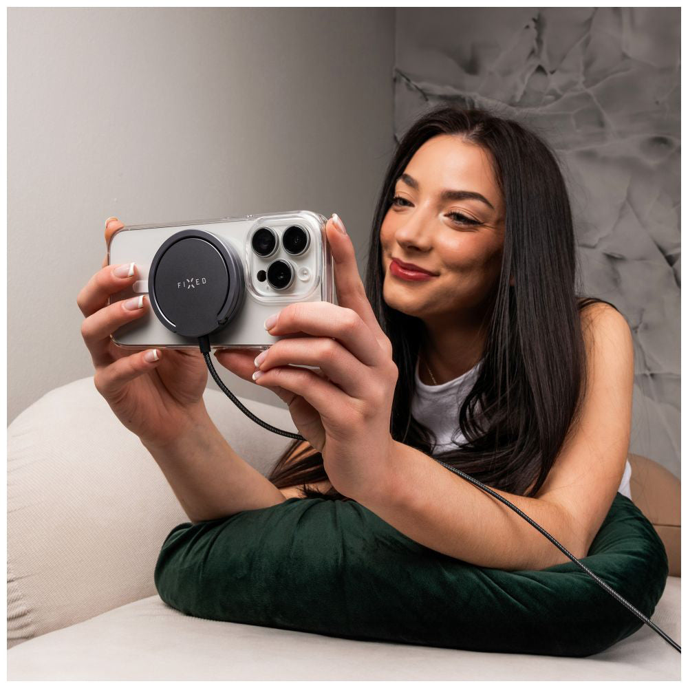 Vezeték nélküli hálózati töltő Fixed Ring, 15W, 1.67A, Szürke