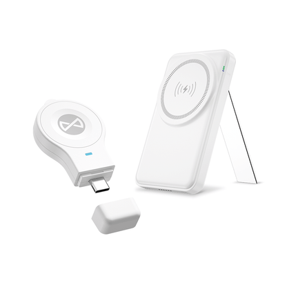 Forever MACS-100 5in1 vezeték nélküli hálózati töltő, 20W, 3A, 1 x USB-A, Fehér