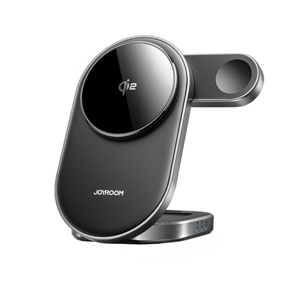 Joyroom JR-W17 3in1 vezeték nélküli hálózati töltő, 15W, 1.67A, Fekete