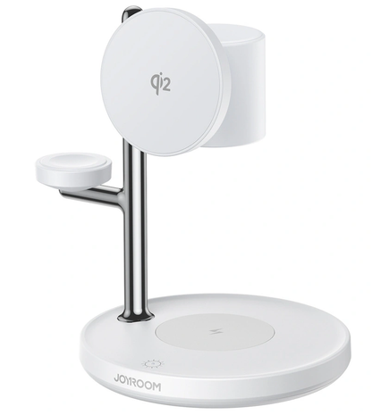 Joyroom JR-W23 3in1 vezeték nélküli hálózati töltő, 15W, 1.67A, Fehér