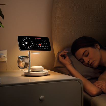 Joyroom JR-W23 3in1 vezeték nélküli hálózati töltő, 15W, 1.67A, Fehér