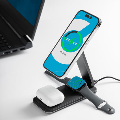 Proove Energy Fold 3in1 Wireless Network Charger, 15W, 1.67A, Black WSEF15010001