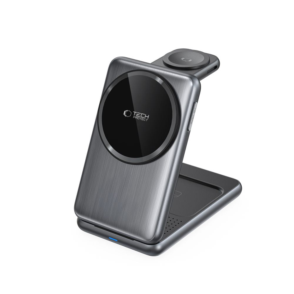 Tech-Protect A42 3in1 vezeték nélküli hálózati töltő, 15W, 1.67A, szürke