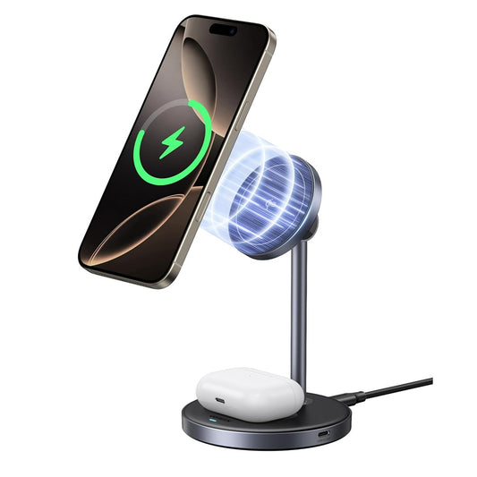 UGREEN W710 3in1 vezeték nélküli hálózati töltő, 20W, 1.67A, 1 x USB-C, Fekete