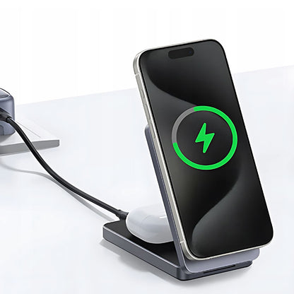 UGREEN W528 2in1 vezeték nélküli hálózati töltő, 20W, 1.67A, Fehér