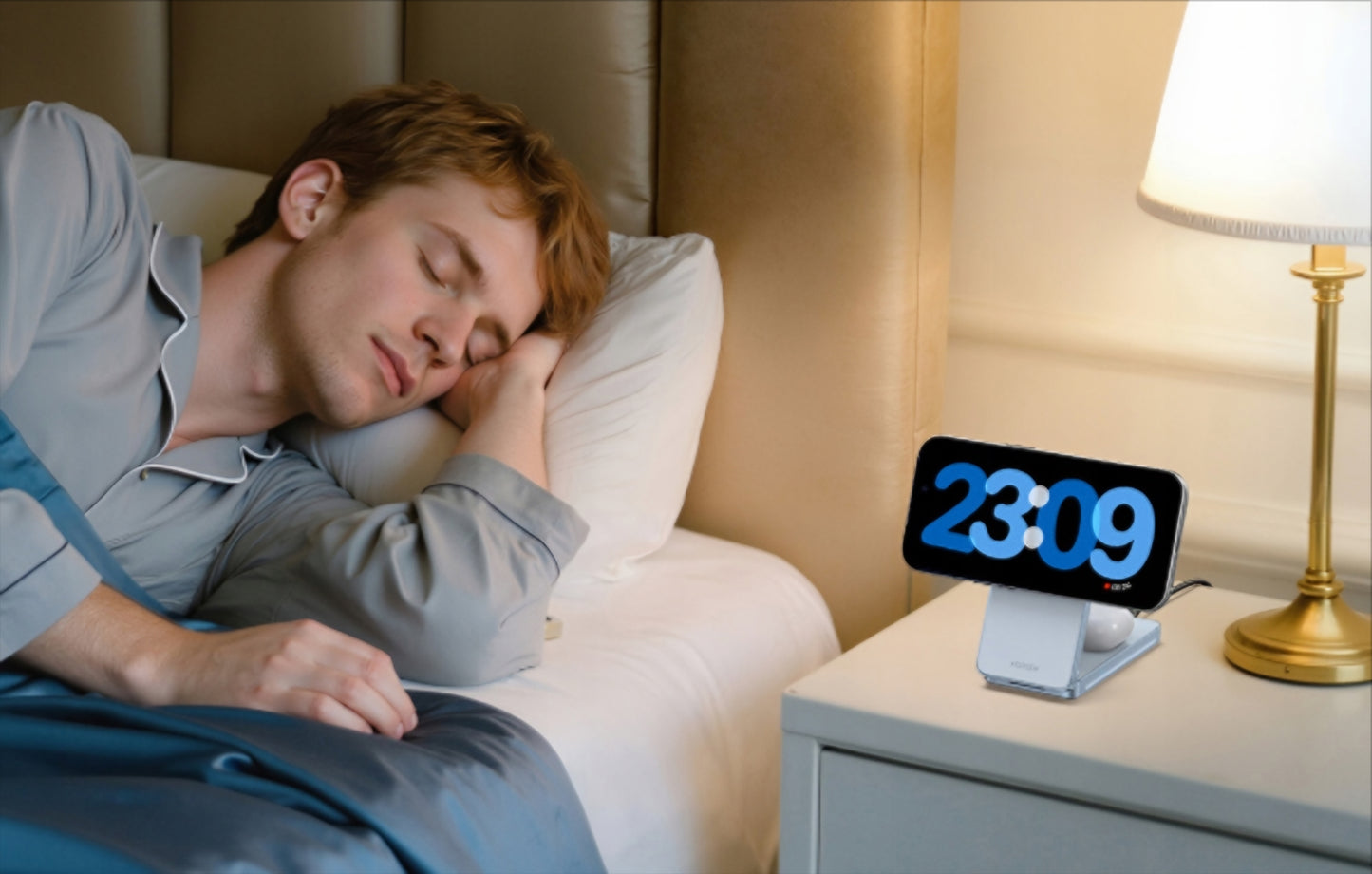 UGREEN MagFlow 2in1 vezeték nélküli hálózati töltő, 25W, Kék