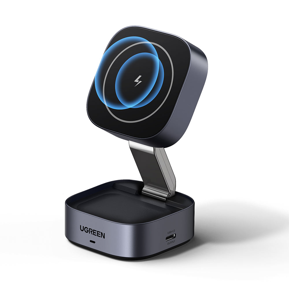UGREEN W526 3in1 vezeték nélküli hálózati töltő, 20W, 1.67A, 1 x USB-C, Fekete