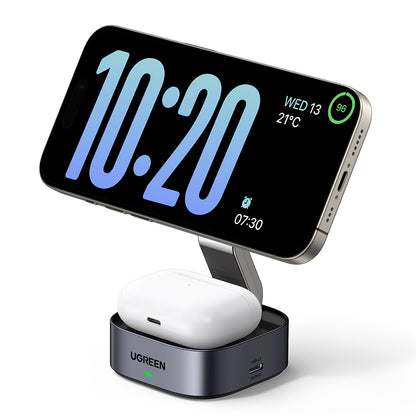 UGREEN W526 3in1 vezeték nélküli hálózati töltő, 20W, 1.67A, 1 x USB-C, Fekete