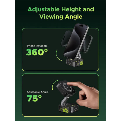 UGREEN Genshin Impact Ed.W702 2n1 vezeték nélküli hálózati töltő, 25W, 1.67A, 1 x USB-C, Fekete