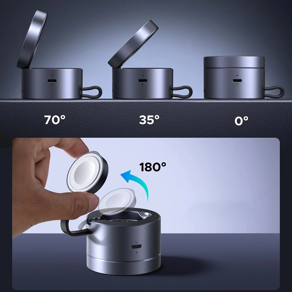 UGREEN W712 (65148) 3in1, 25W, 1.67A, szürke vezeték nélküli hálózati töltő