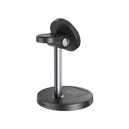 XO Design CX038 3in1 vezeték nélküli hálózati töltő, 15W, 1.67A, Fekete