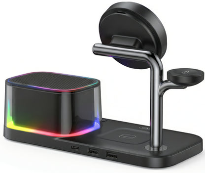 XO Design CX045 3in1 vezeték nélküli hálózati töltő, 25W, fekete