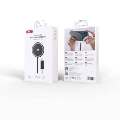 XO Design JH025 vezeték nélküli hálózati töltő, 25W, 1,67A, fekete