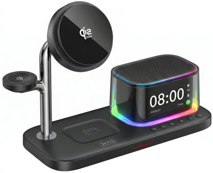 XO Design CX045 3in1 vezeték nélküli hálózati töltő, 25W, fekete