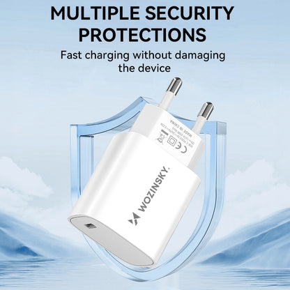 WZK WGWCCW Network Charger, 20W, 3A, 1 x USB-C, White