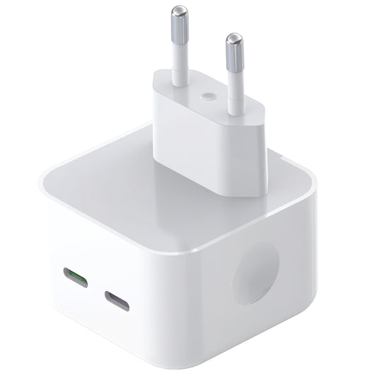XO Design L102 hálózati töltő, 35W, 3A, 2 x USB-C, Fehér