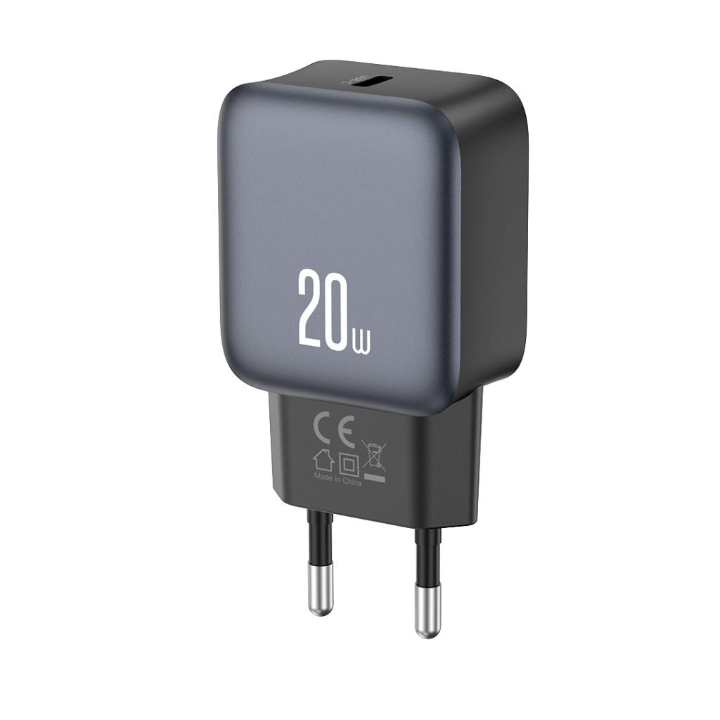 XO Design L153 Network Charger, 20W, 3A, 1 x USB-C, Black