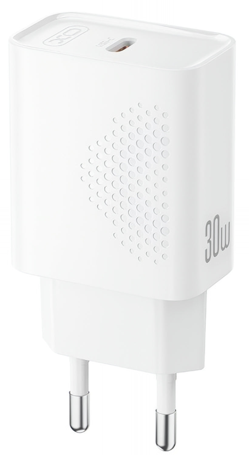 XO Design L162 hálózati töltő, 30W, 3A, 1 x USB-C, Fehér