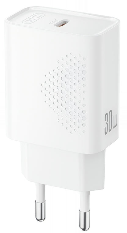 XO Design L162 hálózati töltő, 30W, 3A, 1 x USB-C, Fehér